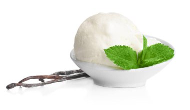 lezzetli vanilyalı dondurma