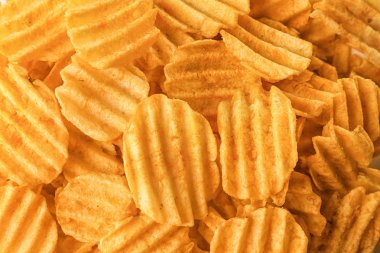 Arka plan olarak patates cipsi