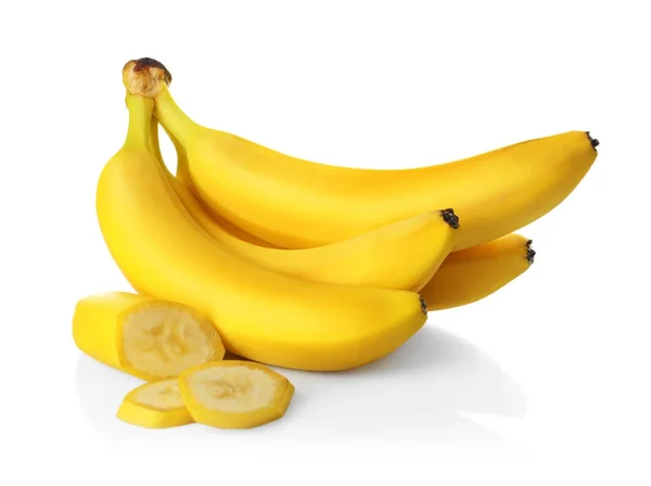 Leckere Bananen auf weiß — Stockfoto