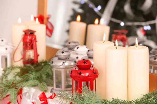 Decoraciones de Navidad en casa — Foto de Stock