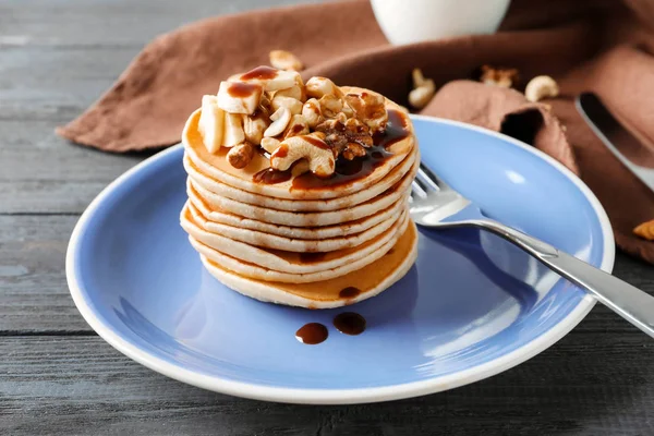 Deliciosos panqueques de plátano — Foto de Stock