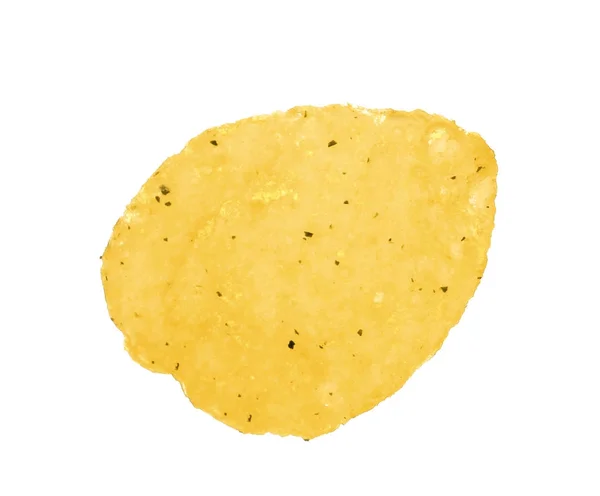 Potatis chip på vit bakgrund — Stockfoto