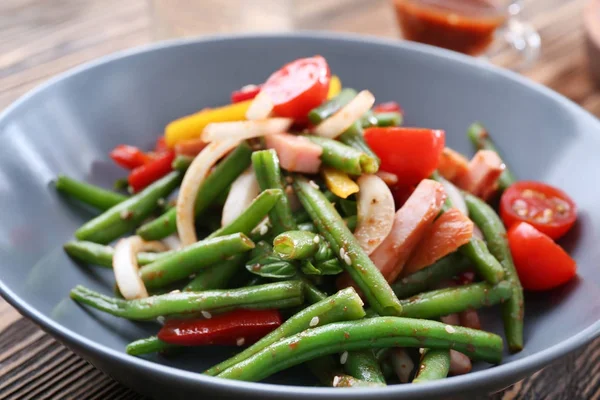 Salată delicioasă de fasole verde — Fotografie, imagine de stoc