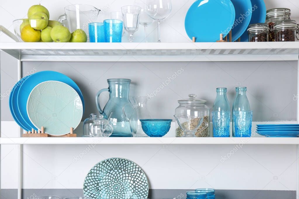 Storage stand with tableware 