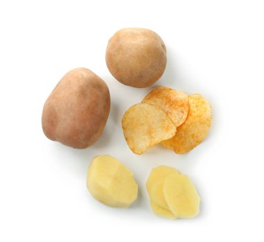 Çiğ patates çıtır patatesler