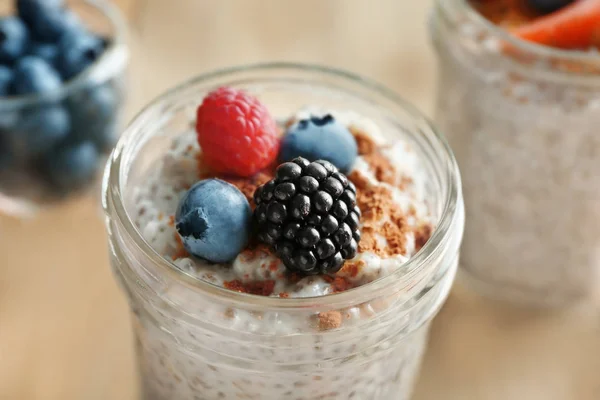 Delicious chia seed pudding — Stock Photo, Image