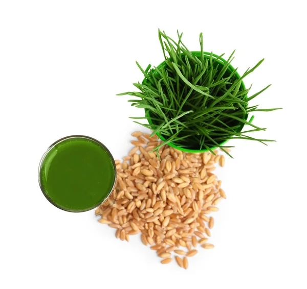 Wheat grass drink — Stock Photo, Image