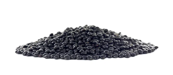 健康的な黒レンズ豆のヒープ — ストック写真