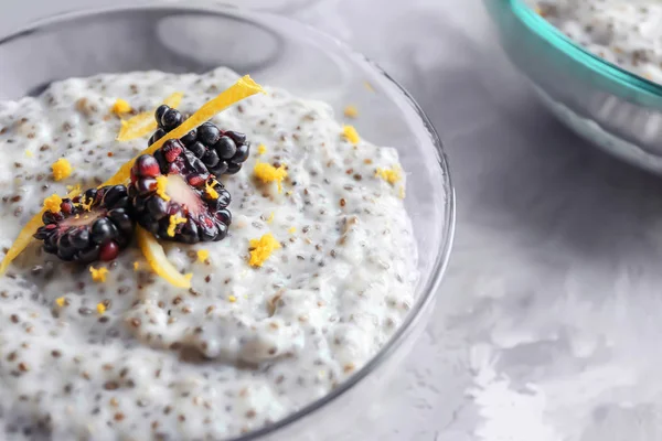 Delicious chia seed pudding — Stock Photo, Image