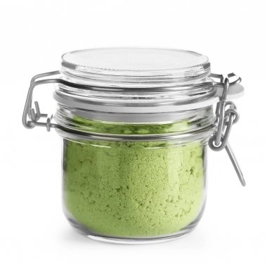 Buğday çim tozu ile Cam Kavanoz 