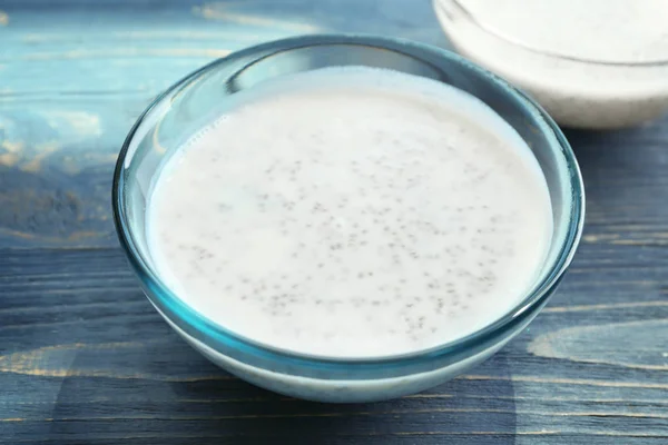 Lahodné chia semen pudink — Stock fotografie