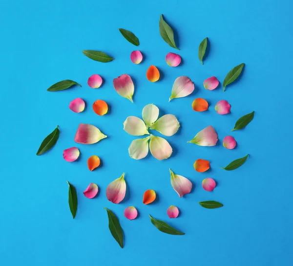 Hermosa composición con pétalos de flores —  Fotos de Stock