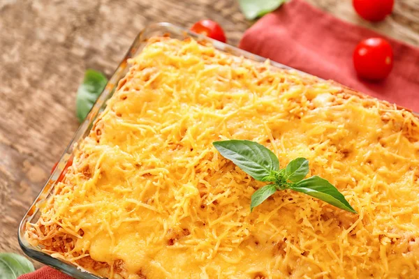 Zusammensetzung von Fleisch-Lasagne — Stockfoto