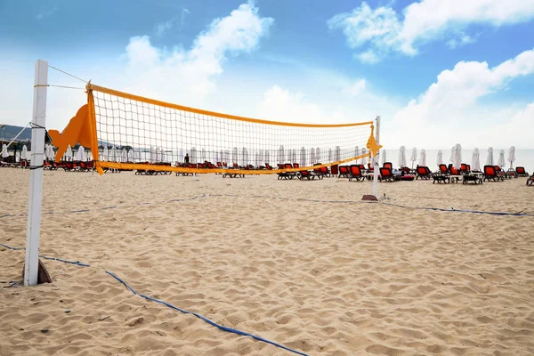 Volleyball court on beach — Stock Photo, Image