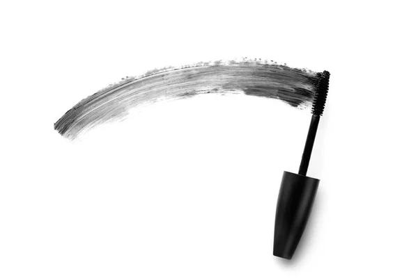 Black mascara brush stroke — Stock Photo, Image