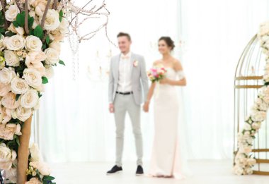 düğün gününde güzel Çift