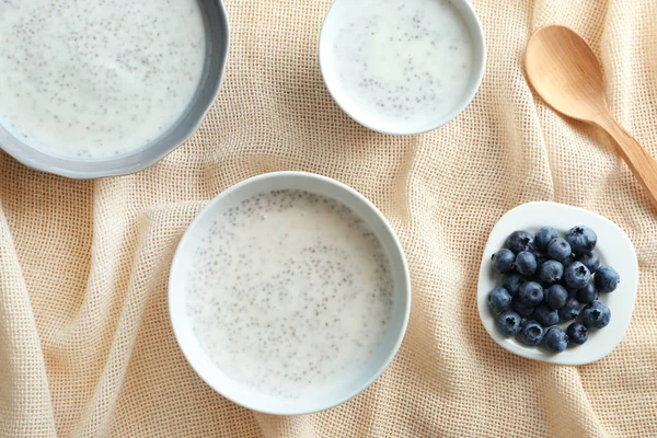 Heerlijke chia zaad pudding — Stockfoto