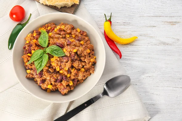 Delicioso chili con carne — Fotografia de Stock