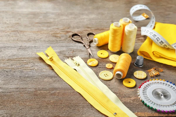 Accessories for sewing on table — Stock Photo, Image
