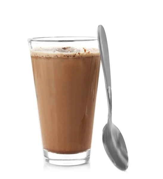 Glass with protein shake — Stock Photo, Image