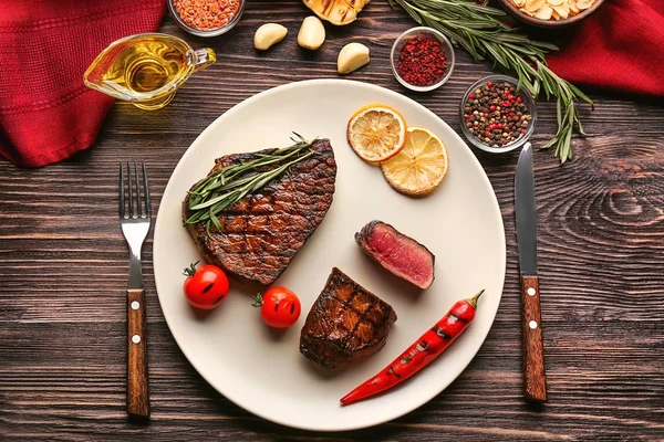 Yummy grilled steaks — Stock Photo, Image