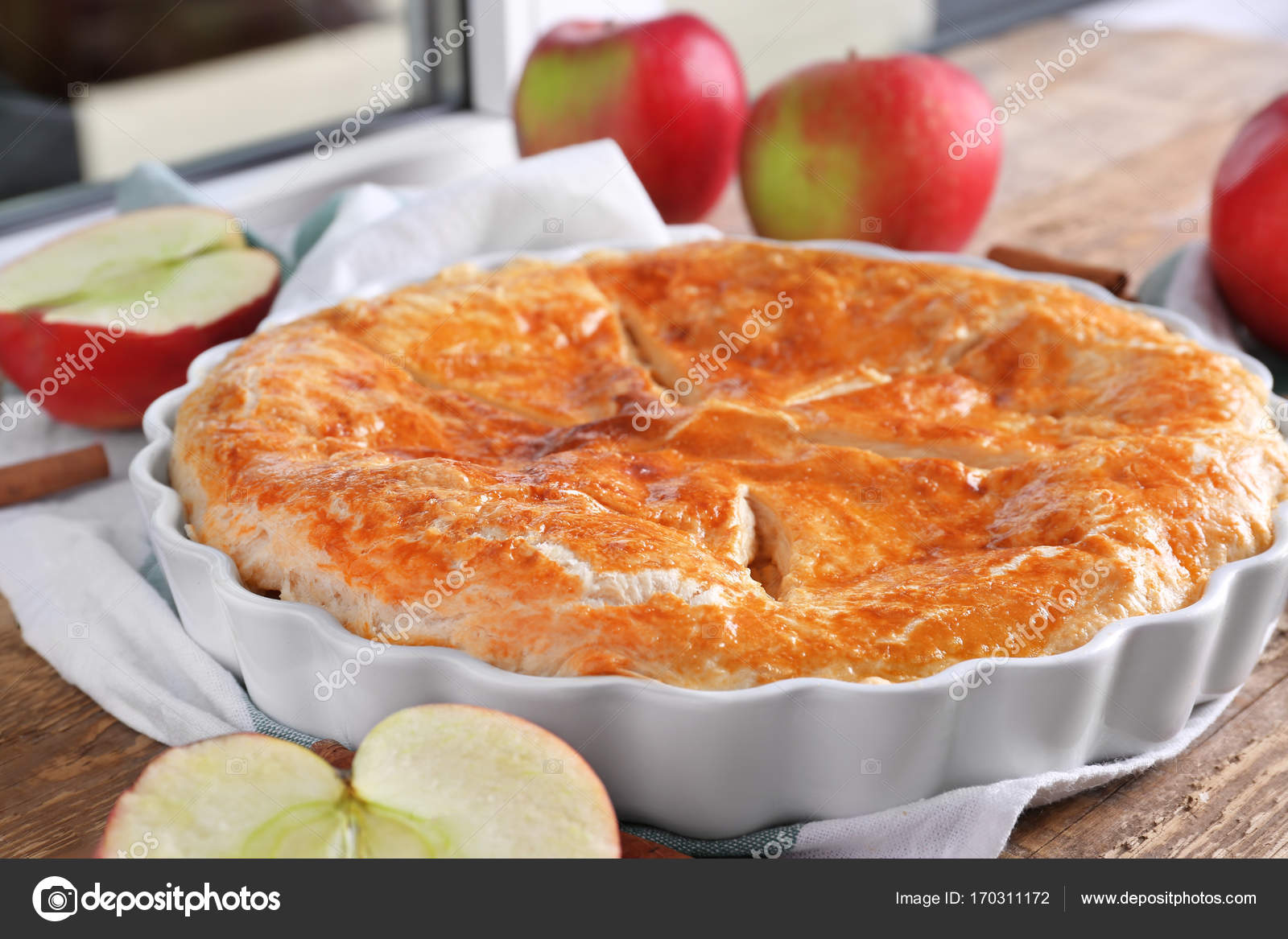 Delicious Pie On Windowsill Stock Photo C Belchonock 170311172