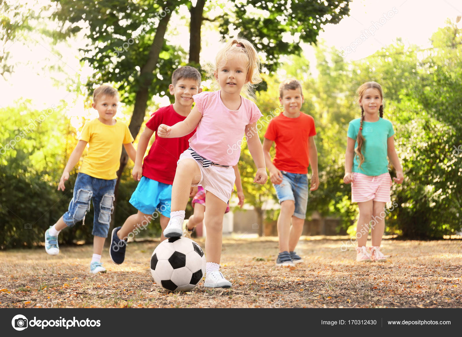children playing ball