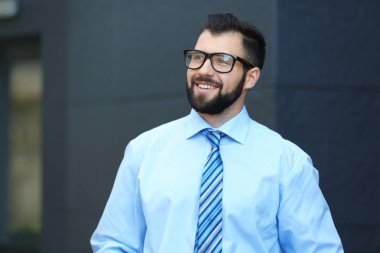 Handsome confident businessman