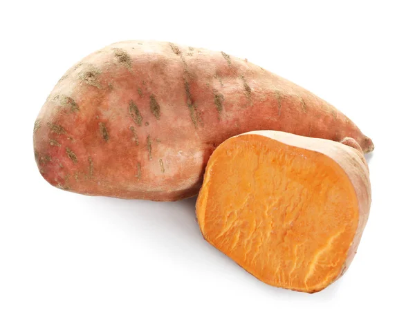 Sweet potatoes on white — Stock Photo, Image