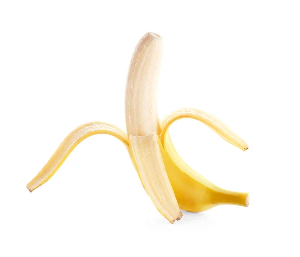 화이트에 잘 익은 바나나 — 스톡 사진