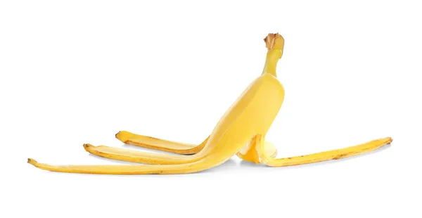 Желтая банановая кожа — стоковое фото