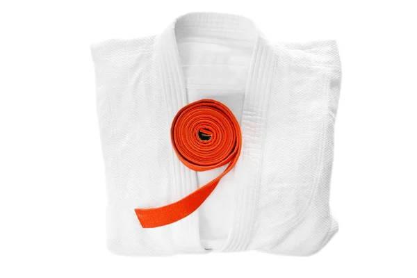 Uniforme karate con cintura — Foto Stock