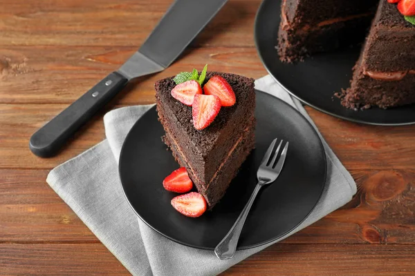 Delicious chocolate cake — Stock Photo, Image
