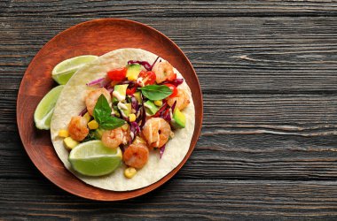 lezzetli karides taco