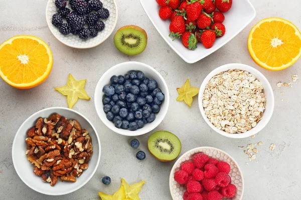 Composición con harina de avena nutritiva — Foto de Stock