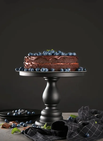 Delicioso bolo de chocolate — Fotografia de Stock