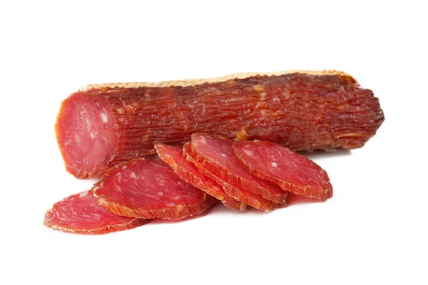 Deliciosa salsicha em fatias — Fotografia de Stock