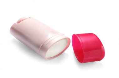 Beyaz arka plan üzerinde kadınlar için katı deodorant