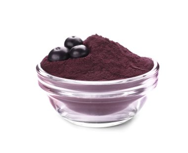 Acai toz ve çilek ile kase