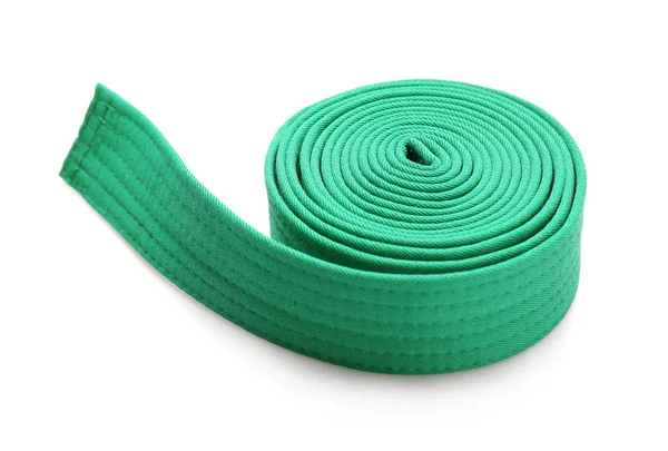 Grüner Karategürtel — Stockfoto