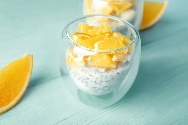 Delicious chia seed pudding — Stock Photo, Image