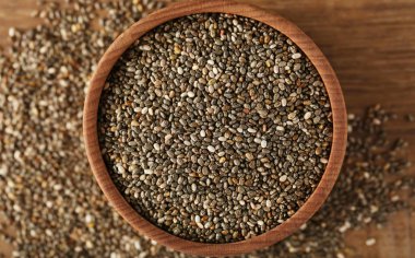 Chia tohum tablo ile kase