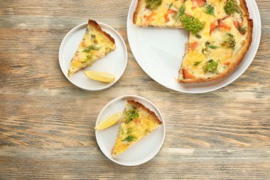 Masada lezzetli somon kiş