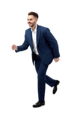 Yakışıklı çalışan işadamı 