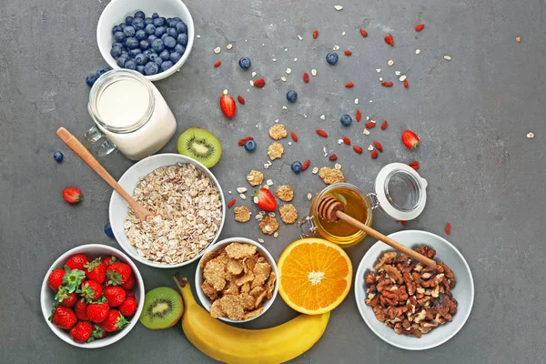 Composición con harina de avena nutritiva — Foto de Stock