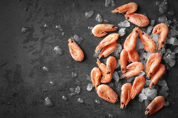 Frozen shrimps with ice — Stock Photo, Image