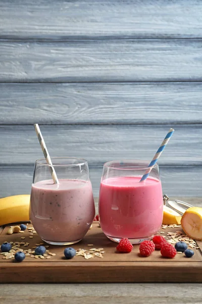 Berry protein shakes — Stock Photo, Image