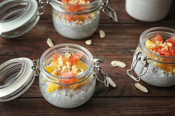 Delicious chia seed pudding — Stock Photo, Image