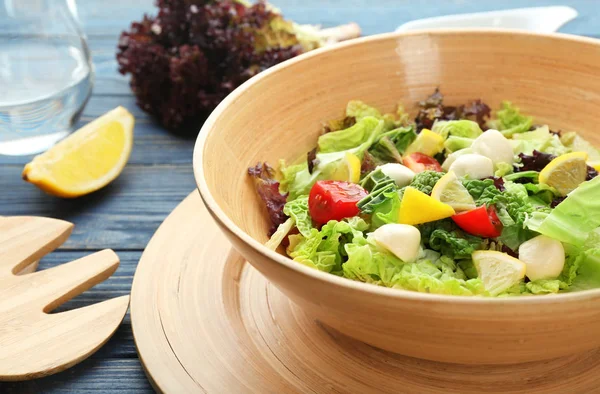 Delicious vegetable salad on table — Stock Photo, Image