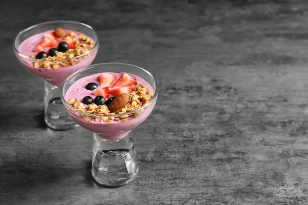 Desayuno con delicioso batido de acai — Foto de Stock